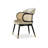 Black + White Solid back side Chair(Set of 2)