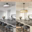 23.6" Matte Black Modern/contemporary Integrated LED Fabric Drum Chandelier-2034658037-2034658038