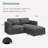 Bouley 82.6'' W L-Shaped Corduroy Modular Sectional-2136135638