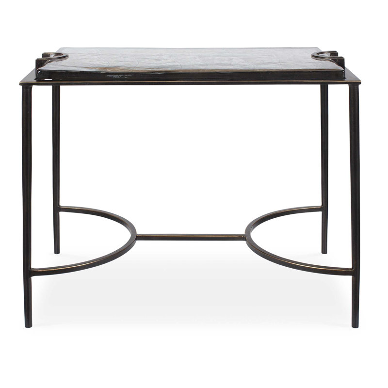 Uttermost Eisen Textured Glass Accent Table
