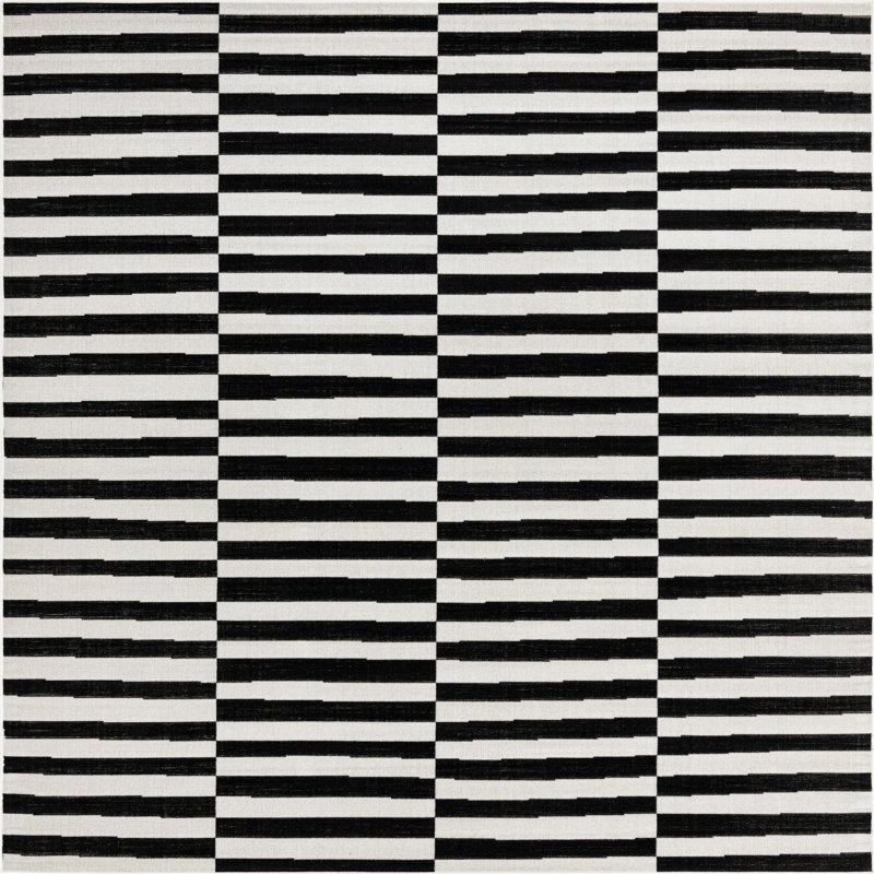 Striped Indoor Rug, Square 7'10"