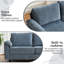 Canapé rembourré 3 places en tissu de chenille de style moderne pour salon avec coussin d'accoudoirs amovible de 90 po Hindy-903432240