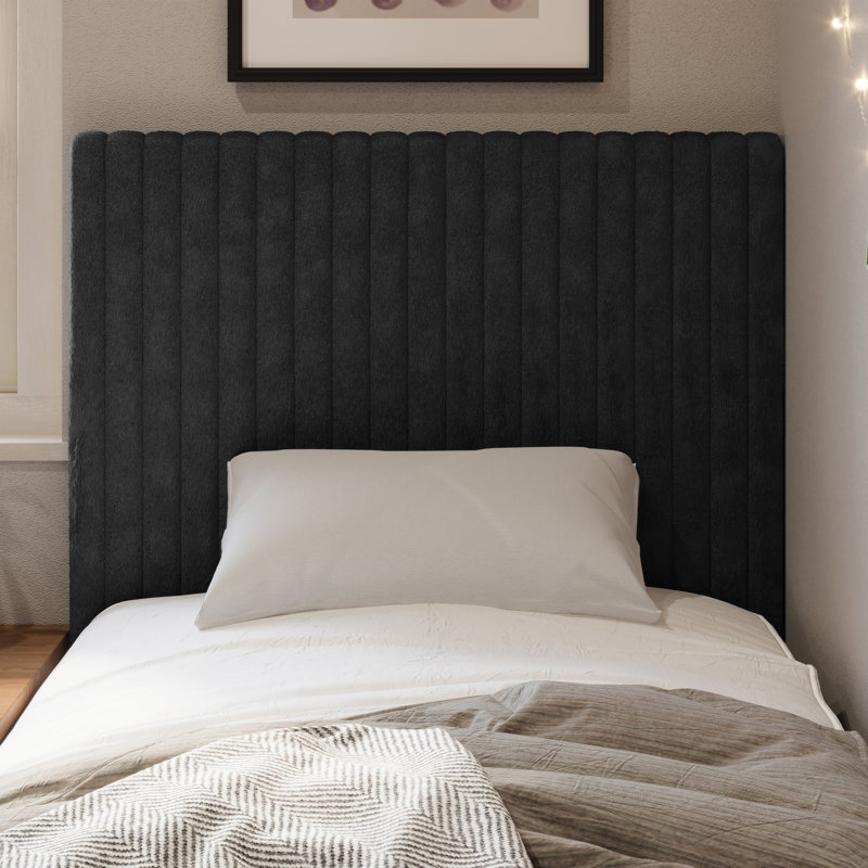 Rainha? -Plush Foam Dorm Headboard -, Black