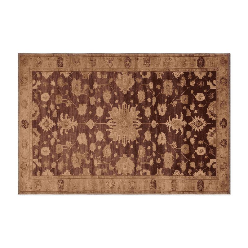Tapis intérieur et extérieur brun Overdyed, Rectangle 9 pi x 12 pi