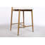 Ensemble de 2 tabourets de bar à hauteur de comptoir, tabourets de bar rembourrés avec pieds en métal pour îlot de cuisine, beige