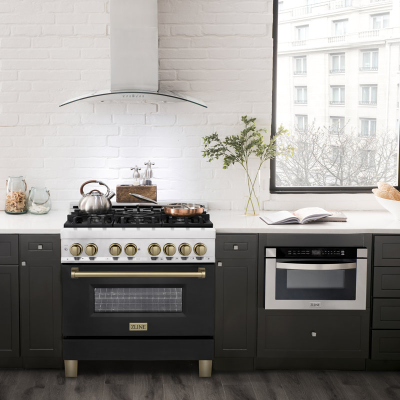ZLINE Autograph 36" Legacy Dual Fuel Range w/ 6 Burners, Champagne Bronze