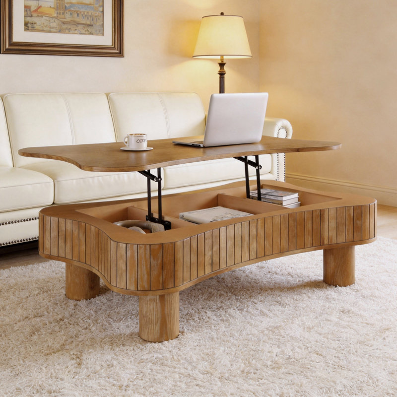  42"Lift Top Coffee Table For Living Room, Walnut