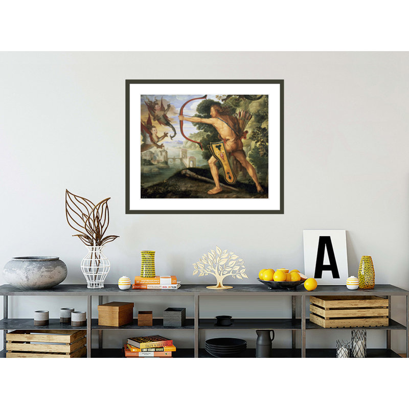 «Hercules and the Stymphhalian par Albrecht Dürer», estampe numérique encadrée, H 33,5 po x l 39,47 po