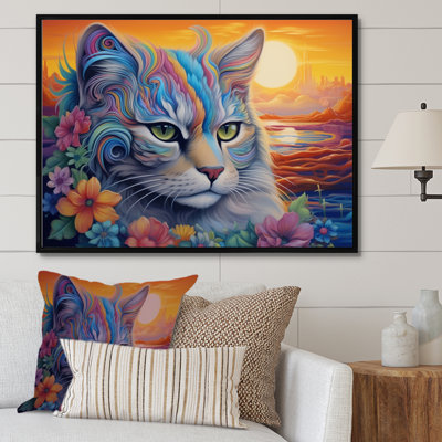 Portrait d'un beau chat aimable I sur toile