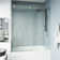 Elan E-Class 56-60" W x 66" H Sliding Frameless Tub Door with 3/8" Clear Glass