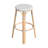 Alastair 30" Rattan Bar Stool - White/Gray Dot / Natural Rattan Frame-88071849-88071841