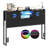 Bookcase Headboard With Sliding Door, LED Light And Charging Station-315669683