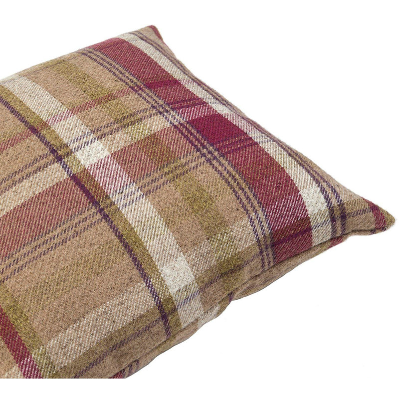 Griggs Plaid Square Cushion, Purple/Green, 60 x 60cm