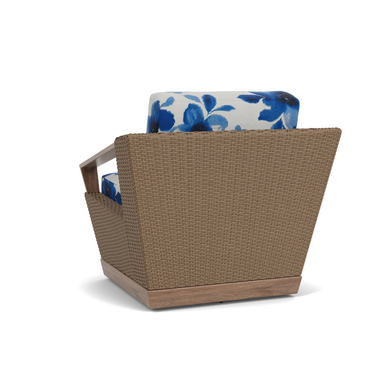 Outdoor Swivel Armchair, Watercolor Blossom Capri