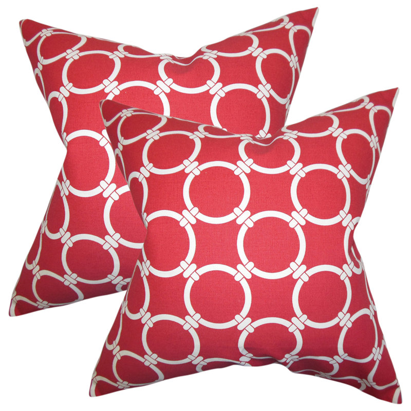 Square Pillow Cover & Insert, Red
