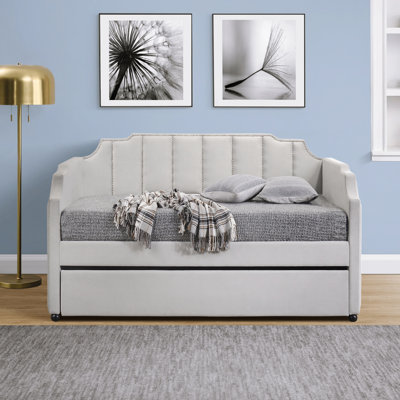 Lit de jour avec lit gigogne Amelyn Dove Grey
