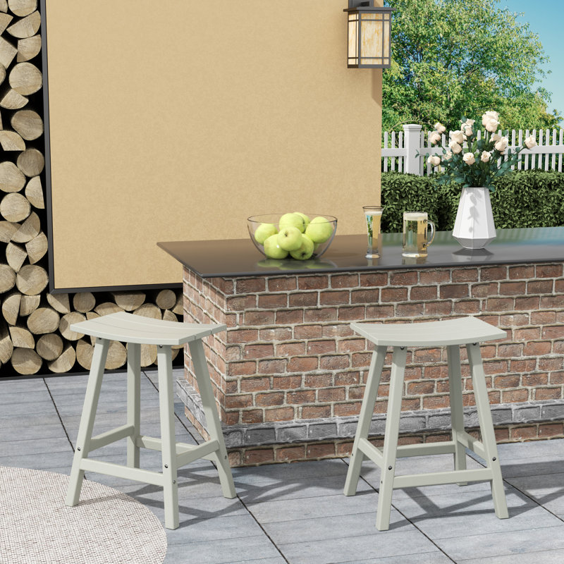 Laguna Outdoor 24'' Counter Stool, Gray, Gray