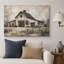 Œuvre d'art de campagne de grange blanche rétro, photos de salon rustique, impression sur toile encadrée-131654502-131654500