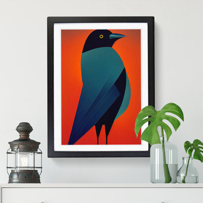 Crow Bird Painting - Picture Frame Print