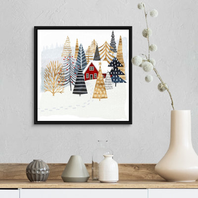 «Christmas Chalet I» par Victoria Borges - reproduction d'art sur toile