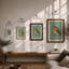 Perched Robin Botanical - Framed Print-1220306383-1220306379