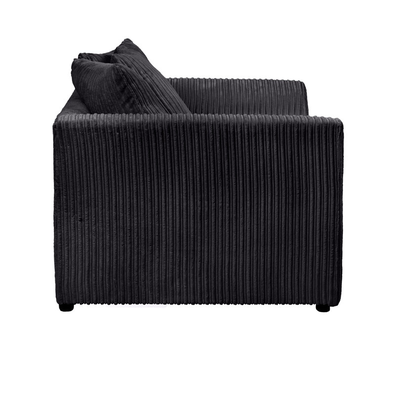 Moana 2 - Piece Living Room Set, Black, Left Hand Facing