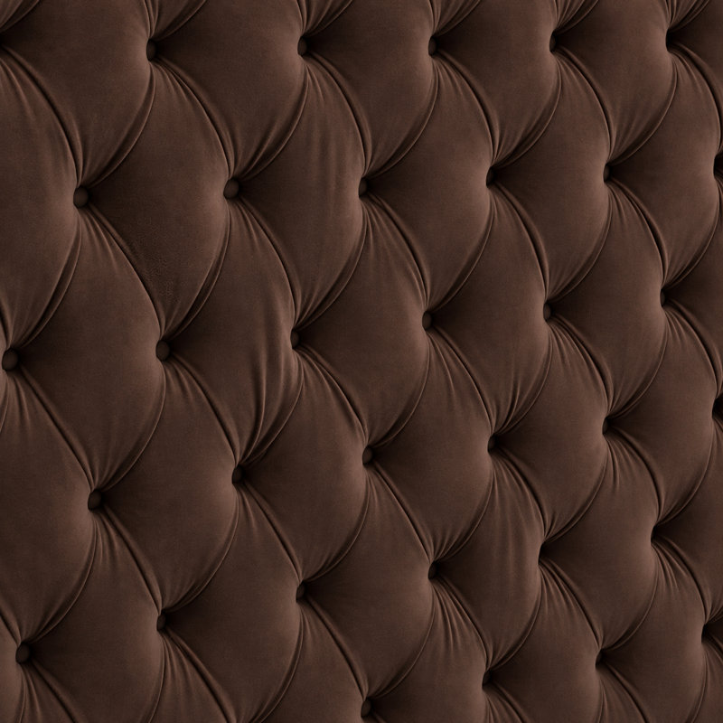 Lit plateforme tapissier Mikara, Très grand, Brown