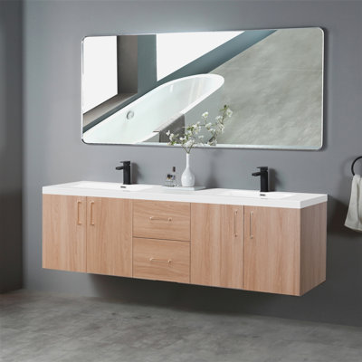 72" Bathroom Vanity With Double Sinks