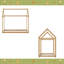 Lit simple en bois