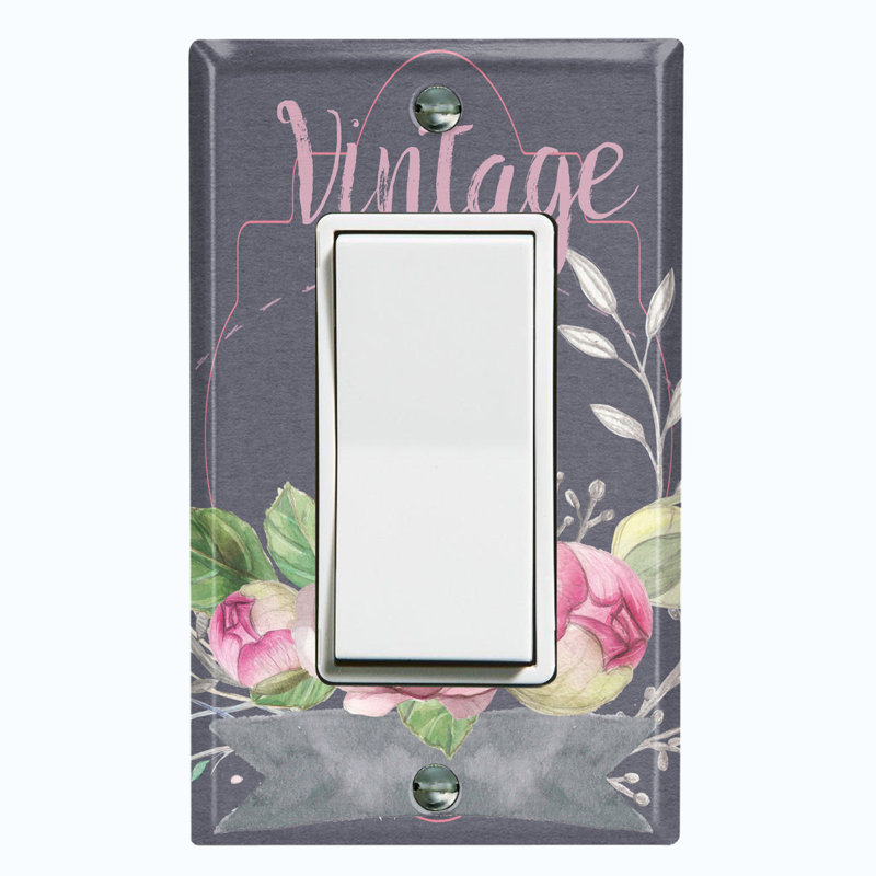 Plaque murale berçante rétro à 1 fleur