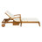 Luna Outdoor Acacia Wood Chaise Lounge & Foldable Side Table Set With Cushion