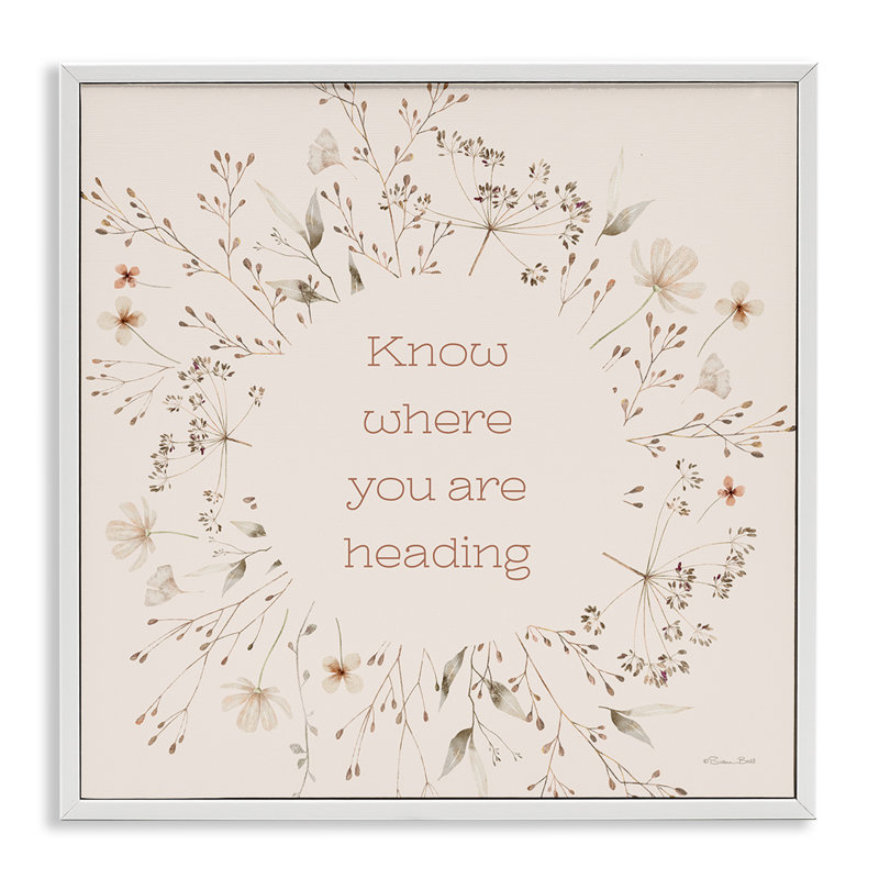 «Know Where You Are Heading», estampe numérique, design par Susan Ball, H 12 po x l 12 po
