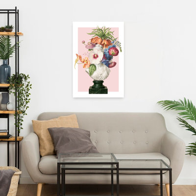 «Vibrant Floral Bust Classic Colorful Elegant Flower Nature», art mural