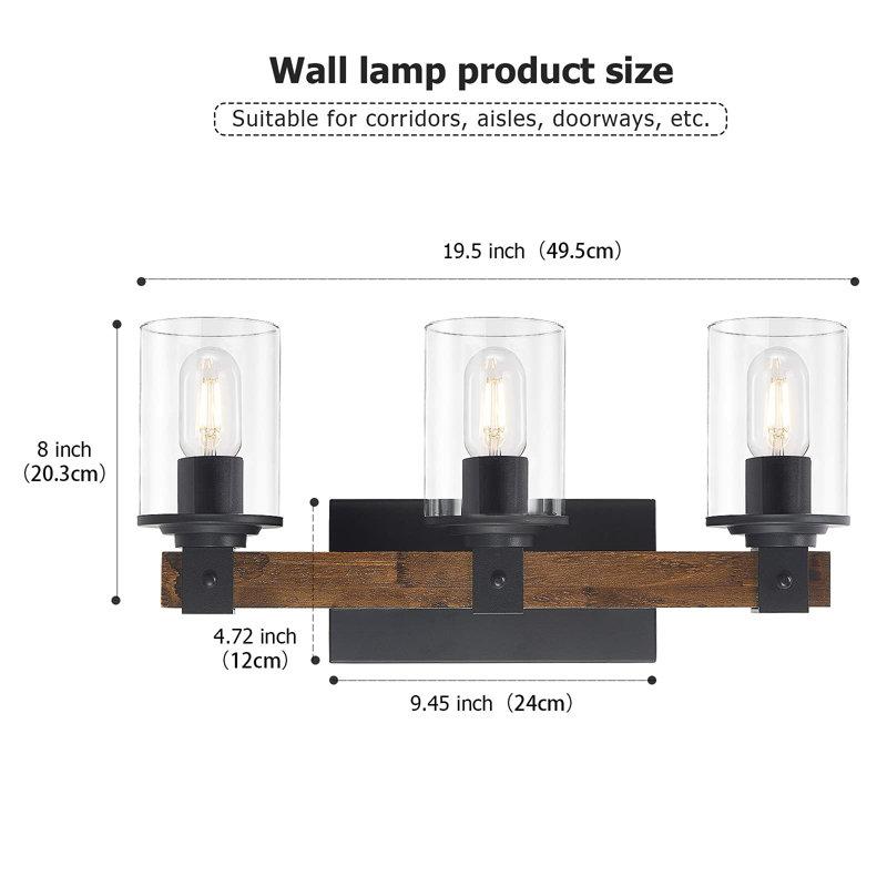 Velis LED Plug-in Design Wall Light, Balck/Brown