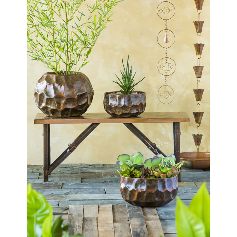 Ensemble de pots à fleurs en métal 2 pièces Branham