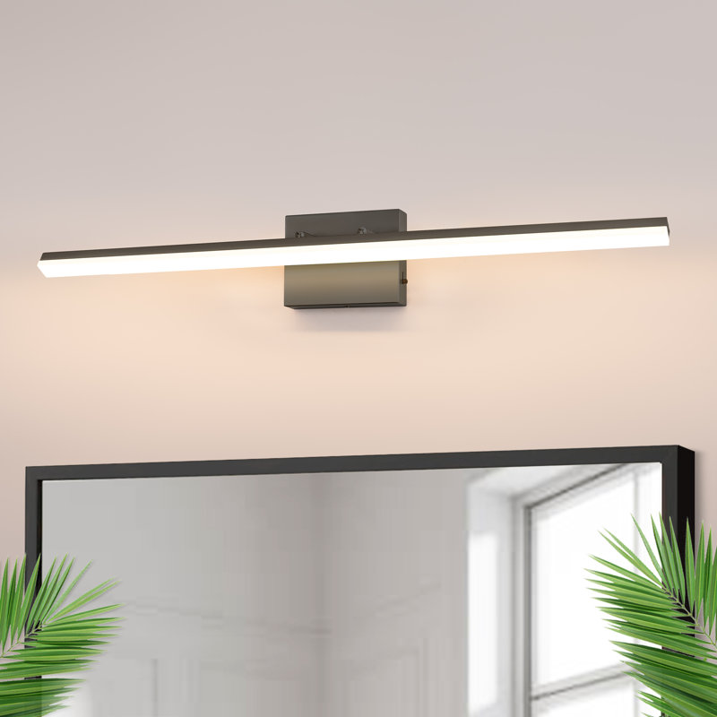 Barre d'éclairage linéaire à intensité variable pour meuble-lavabo à DEL, H 4,5 po x l 40 po x P 4,3 po