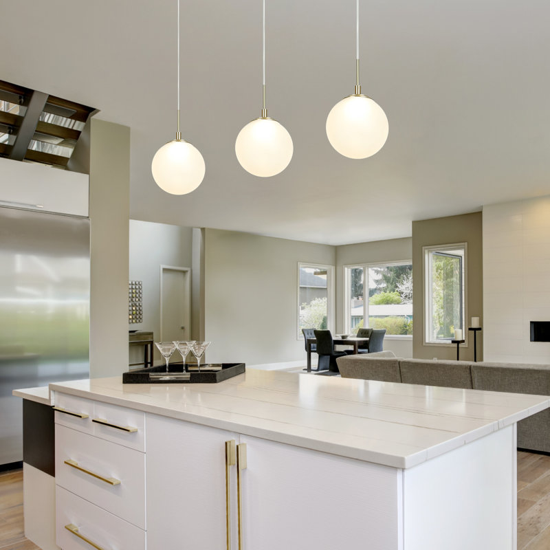 Yearb 3-Light Unique Modern Linear LED Chandelier