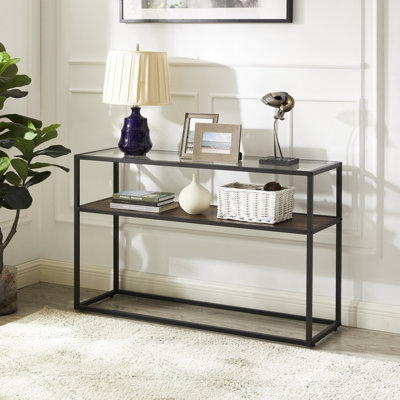 48.03'' Glass Top Console Table