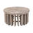 Round Coffee Table in Elegant Cream, Spacious 35" Living Room Centerpiece, Stylish and Modern Home Decor