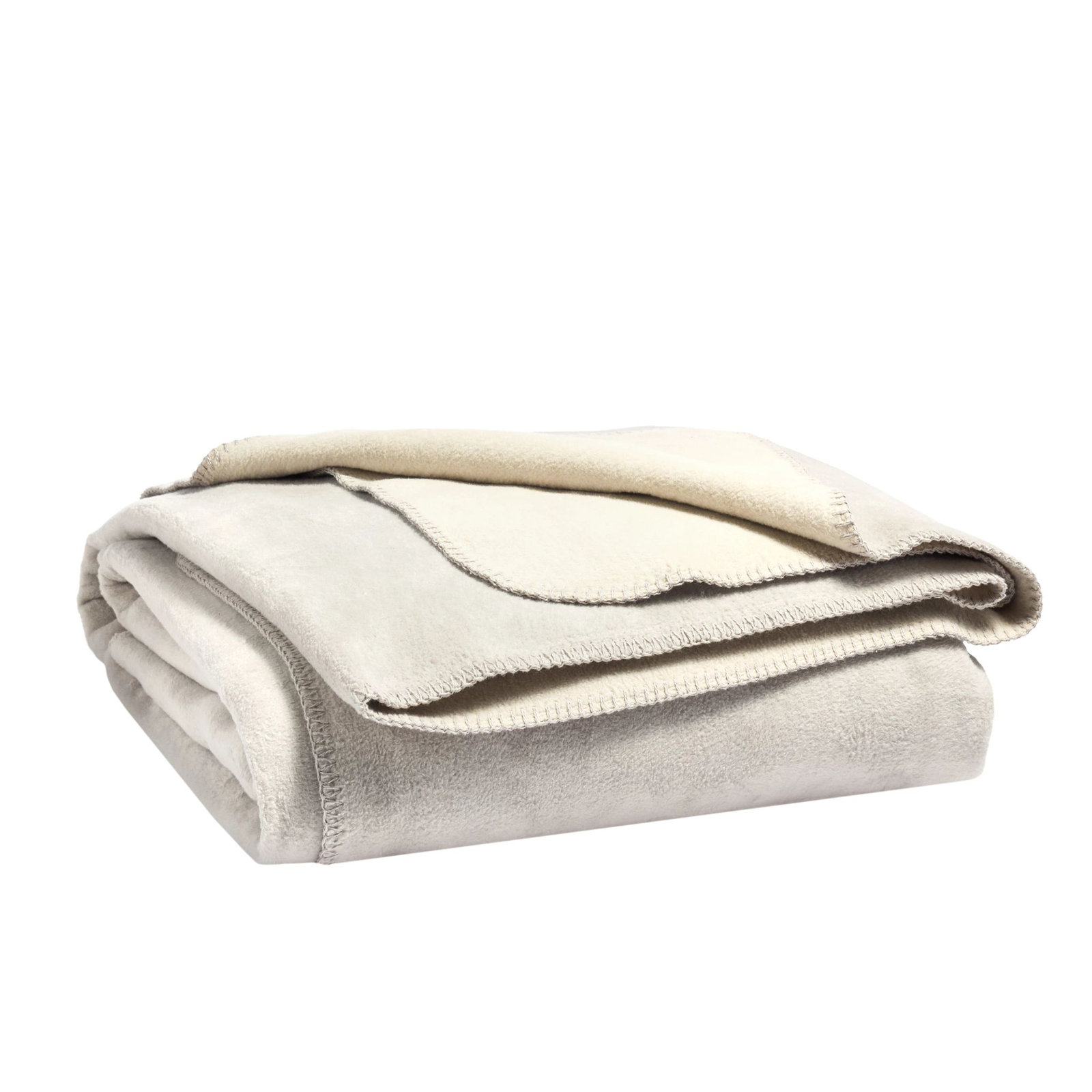 Fleece Throw Blanket, Gray, King Blanket
