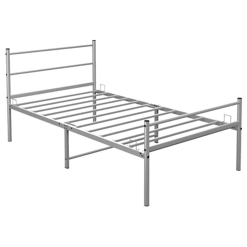 Mahim Open-Frame Bed, Single (3'), Silver