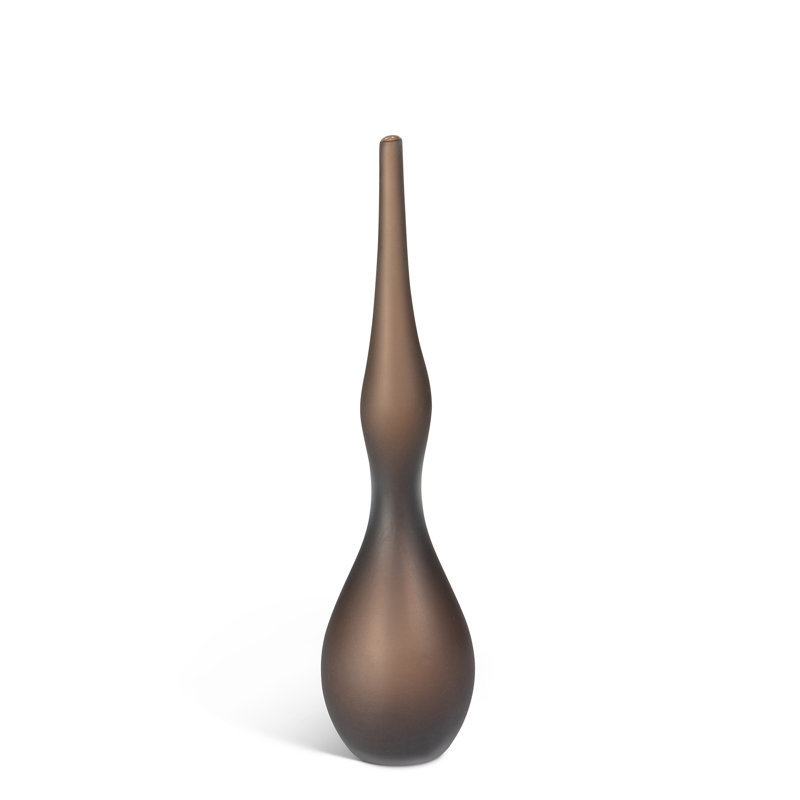 Luca Glass Vase, Coffee, Small, 18.15" H x 4.75" W x 4.75" D