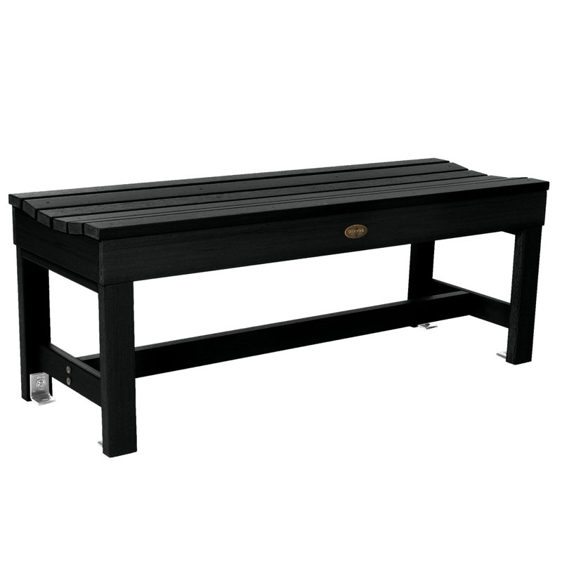 Antonia Outdoor Dining Bench, Black