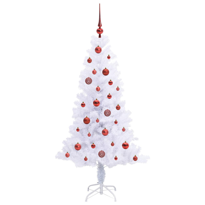 Lighted Artificial Christmas Tree, 150cm H, Red