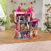 Barbie Dreamhouse Portable Doll HousePlastic in Pink, Size 30.0 H x 8.5 W x  30.0 D in, Wayfair