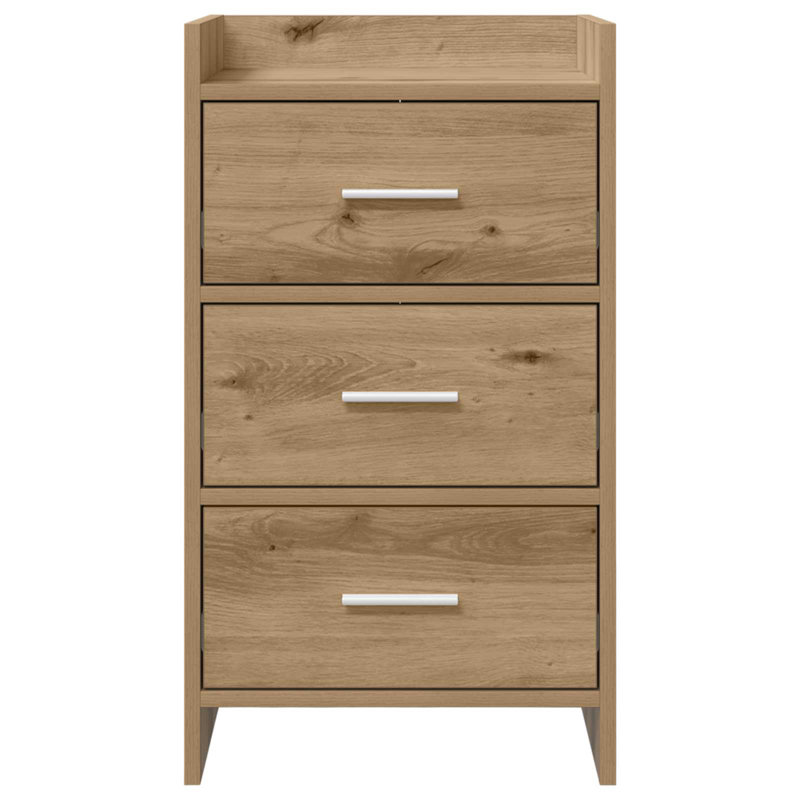 40cm W Composite Bedside Table, Artisan Oak