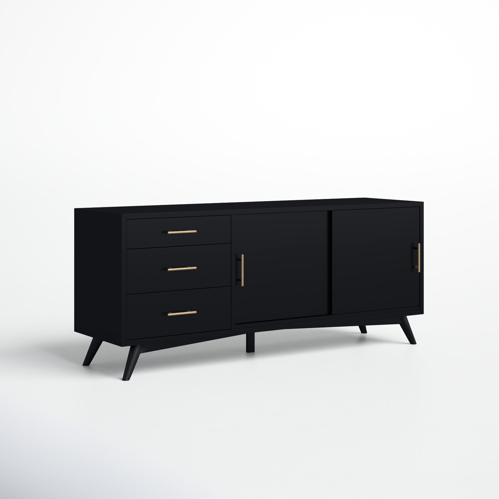 Williams 64" Mahogany TV Stand, Black
