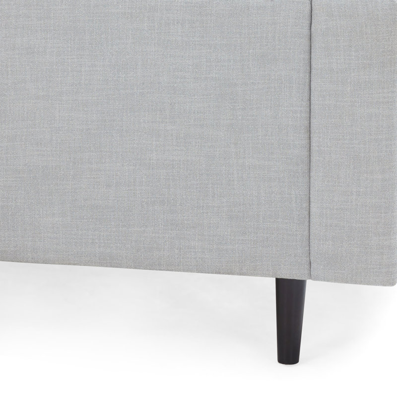 Canapé à accoudoirs arrondis 88,75 po Akef, Gris clair