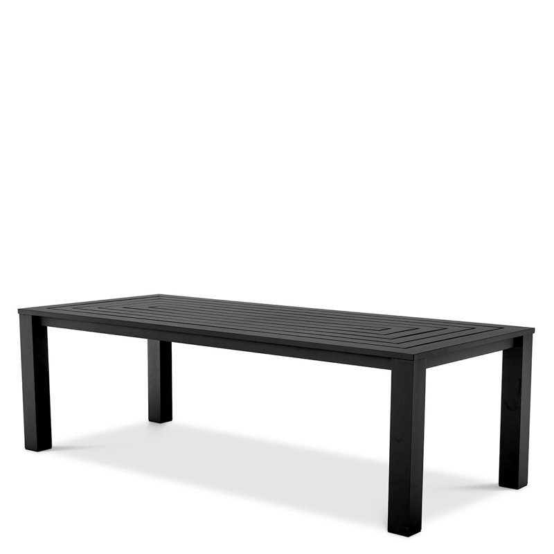 Vistamar Outdoor Coffee Table, Black, 41.34" W x 94.49" L x 29.33" H