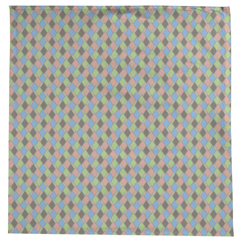 Leffel Diamonds Tablecloth, Brown/Pink